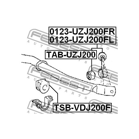 Тампон 4881560250 TSBVDJ200F Toyota Land Cruiser предна стабилизираща щанга