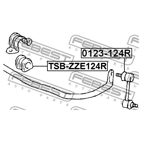 Тампон 4881812260 TSBZZE124R Toyota задна стабилизираща щанга
