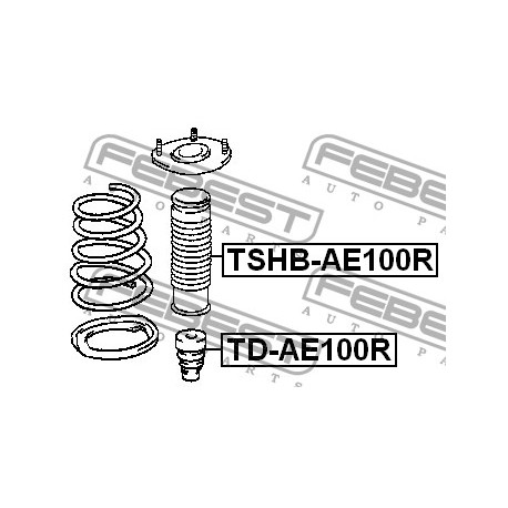 Маншон 4855912080 TSHBAE100R Toyota заден амортисьор