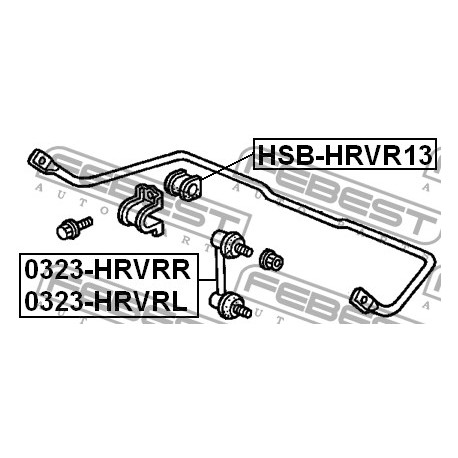 Тампон 52315S2H013 HSBHRVR13 Honda HR-V задна стабилизираща щанга