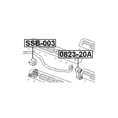 Тампон 20401AC011 SSB003 Subaru предна стабилизираща щанга