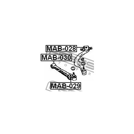 Тампон MR296290 MAB028 Mitsubishi преден долен носач