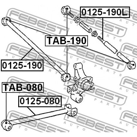 Тампон 4871020230 TAB190 Lexus Toyota заден напречен носач