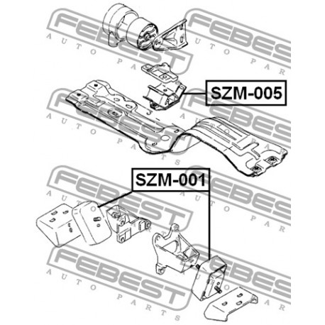 11610-60A01 Suzuki тампон двигател ляв/десен