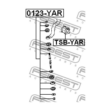 Тампон 4881552030 TSBYAR Toyota предна стабилизираща щанга