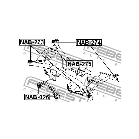 55400-8H700 Nissan тампон заден мост преден