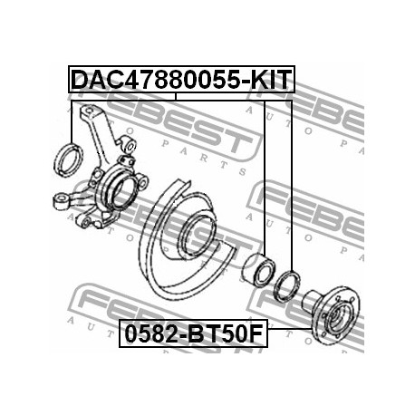 UM51-33-047 Ford Mazda лагер за главина комплект