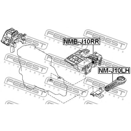 Тампон двигател 11360JD01A NMJ10LH Nissan Renault ляв