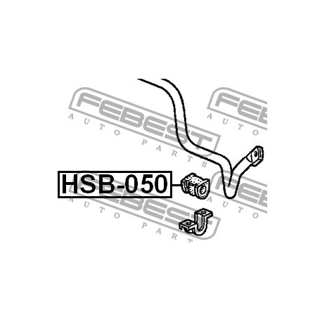 Тампон 51306S87A01 HSB050 Acura Honda предна стабилизираща щанга