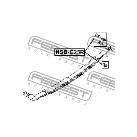 Втулка 550467C903 NSBC23R Nissan заден ресор
