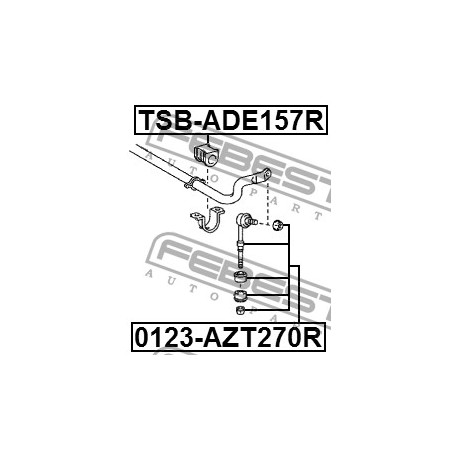 Тампон 4881812280 TSBADE157R Lexus Toyota задна стабилизираща щанга