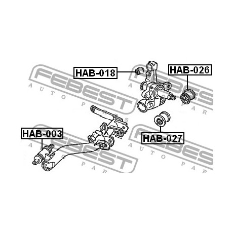 Втулка 52365S5A024 HAB027 Honda Civic заден шенкел
