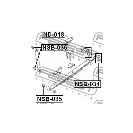 Втулка 5504510W00 NSB035 Nissan заден ресор