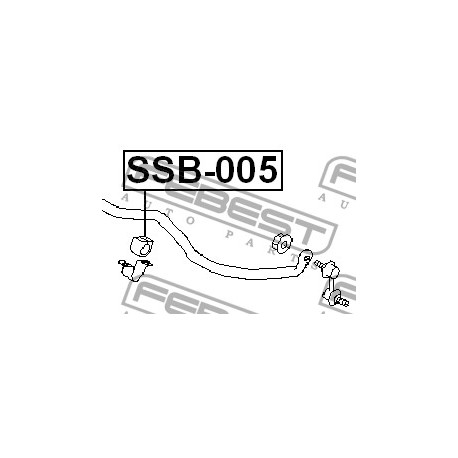 Тампон 20414AG020 SSB-005 Subaru предна стабилизираща щанга