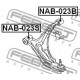 Тампон 545012U711 NAB023S Nissan преден носач