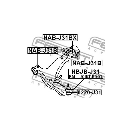 Тампон преден носач 545009W200 NABJ31S Nissan
