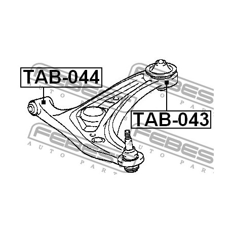 Тампон 4806859055 TAB043 Toyota преден долен носач