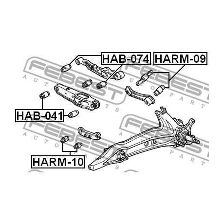 Втулка 52365SH3014 HAB041 Honda заден напречен носач