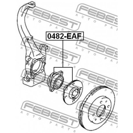 MR475333 Mitsubishi главина предна комплект с 4 болта