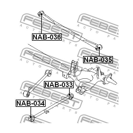 55130-41B03 Nissan тампон задна напречна щанга