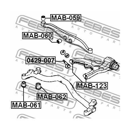 Tампон MR369082 MAB060 Mitsubishi носач заден
