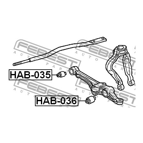 Втулка 51810SV4004 HAB036 Acura Honda преден долен носач