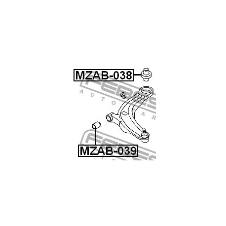 LC62-34-470 Mazda втулка преден носач малка