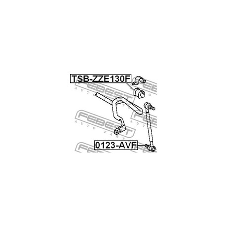 Тампон 4881502100 TSBZZE130F Toyota предна стабилизираща щанга