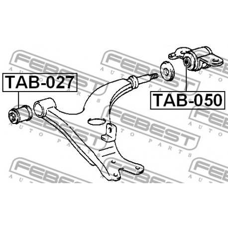 Тампон 4865442010 TAB027 Toyota Rav4 преден носач