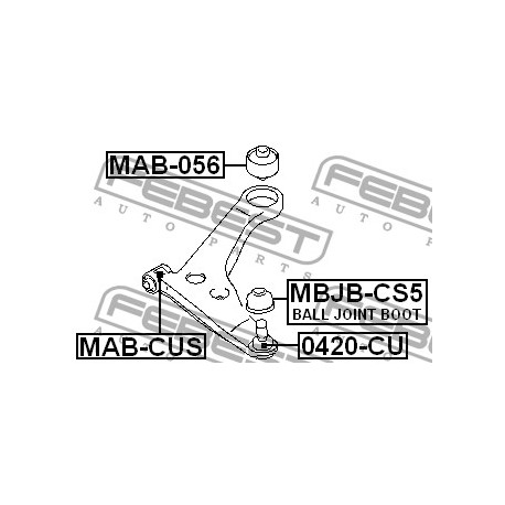 Тампон MR961391 MABCUS Chrysler Dodge Mitsubishi преден носач