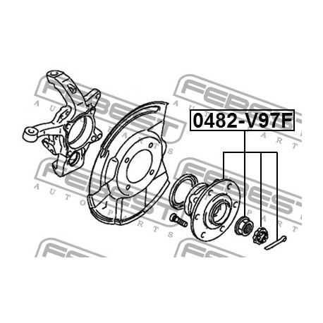 3880A015 Mitsubishi главина предна комплект
