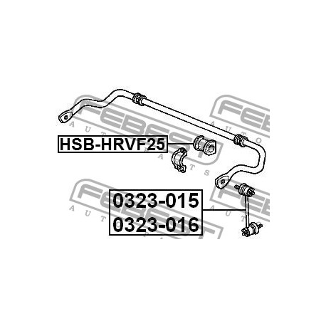 Тампон 51306S2H023 HSBHRVF25 Honda HR-V предна стабилизираща щанга