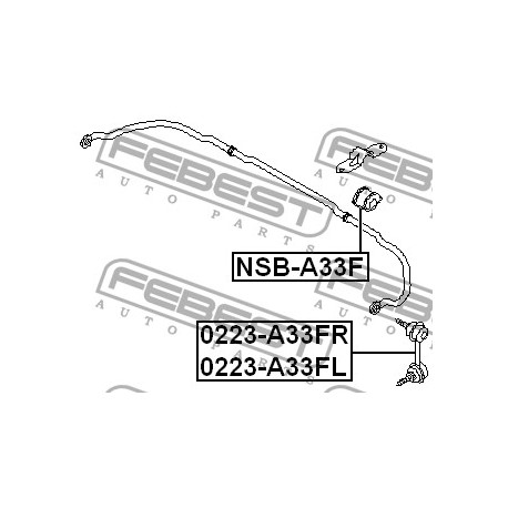 Тампон 546132Y003 NSBA33F Infiniti Nissan предна стабилизираща щанга