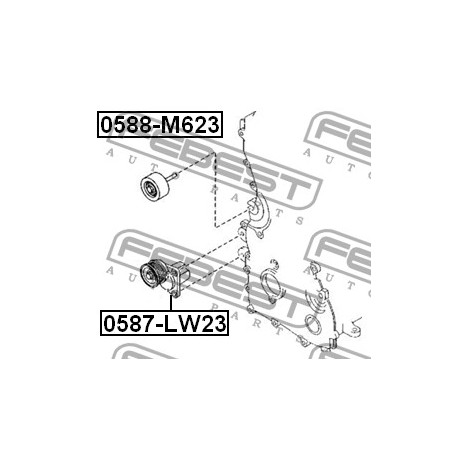 LFH1-15-940A Ford Mazda ролка паразитна
