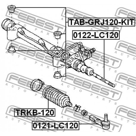 Маншон 4553526030 TRKB120 Lexus Toyota кормилна рейка