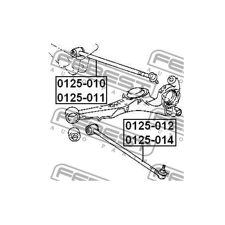 Задна долна щанга 4873042010 0125014 Toyota лява с шарнир