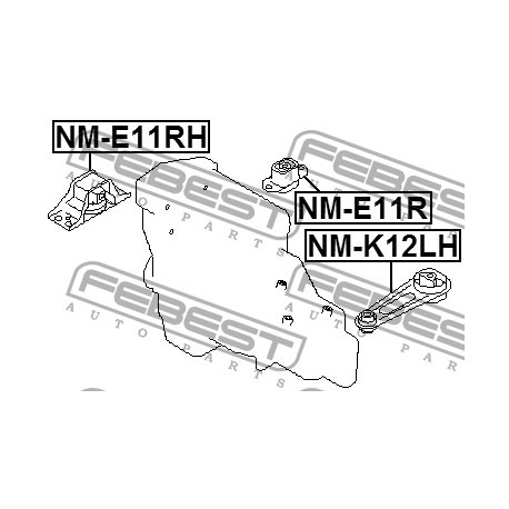 11210-9U000 Nissan тампон двигател десен