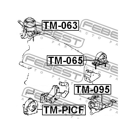 Тампон 1236121010 TMPICF Toyota двигател преден