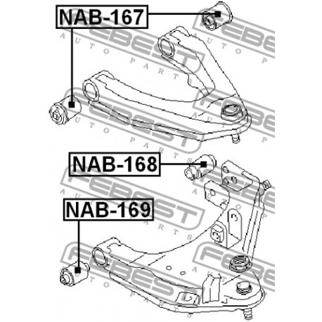 Тампон 545422S610 NAB167 Nissan преден горен носач