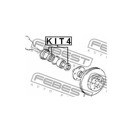 Семеринг 0442220080 KIT4 Toyota предна главина комплект