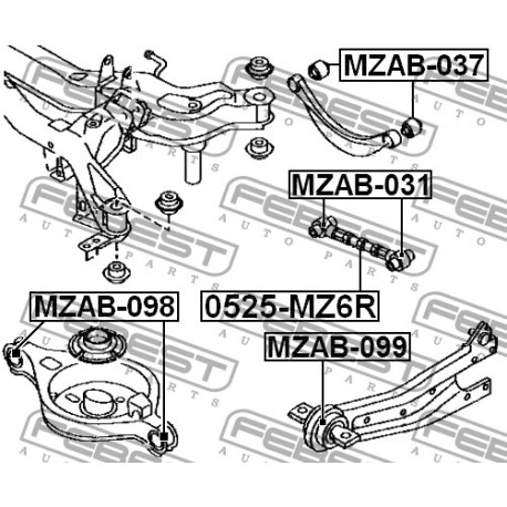 Задна щанга G21D28500D 0525MZ6R Mazda напречна реглажна