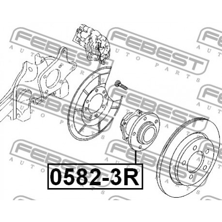 BP4K-26-15XF Mazda главина задна комплект