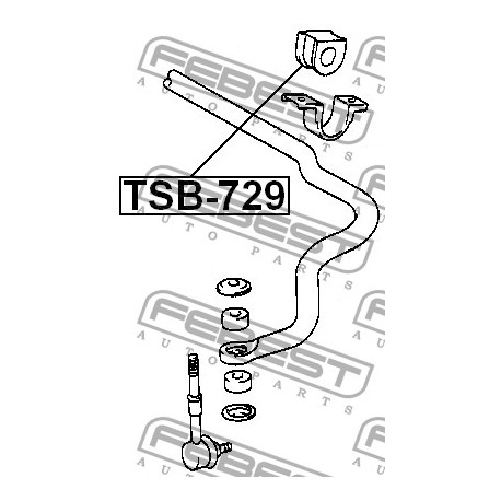 Тампон 4881560100 TSB729 Toyota Land Cruiser предна стабилизираща щанга