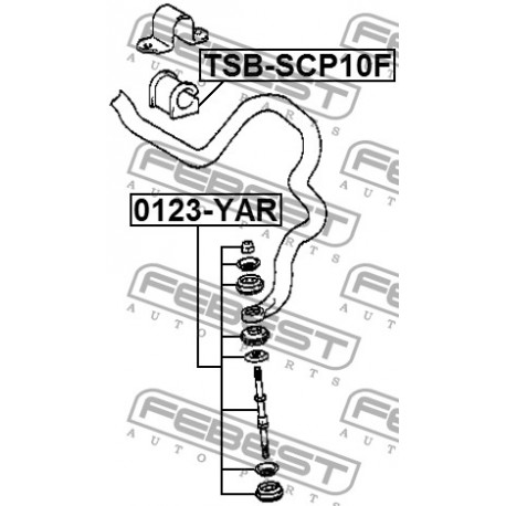 Тампон 4881552020 TSBSCP10F Toyota Yaris предна стабилизираща щанга