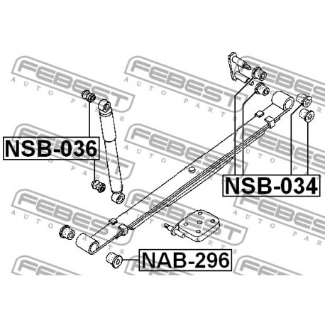 Втулка 5504601G00 NSB034 Nissan Pick Up заден ресор