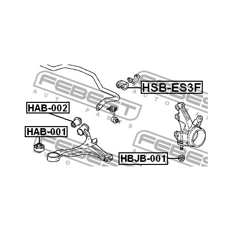 Тампон 51306S5A801 HSBES3F Honda Civic предна стабилизираща щанга