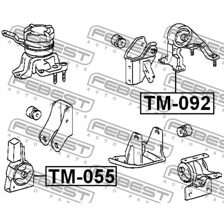 Преден тампон двигател 123610D120 TM055 Toyota