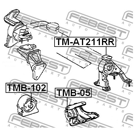 12371-16350 Toyota тампон двигател заден