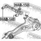 Втулка 52365ST3E01 HAB148 Honda заден напречен носач