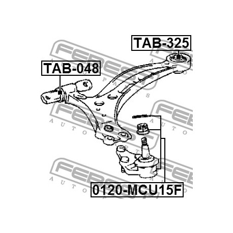 Тампон 4806933020 TAB048 Lexus Toyota преден носач